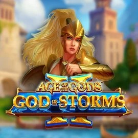 Age Of The Gods: God Of Storms 2 logo by Playtech at Paradise Play Casino