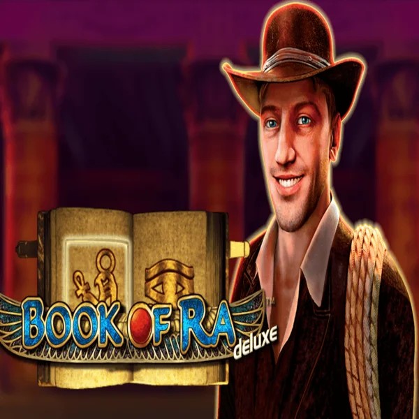 Book of Ra Deluxe slot visual from Novomatic available on paradiseplay-casino.com
