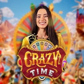 Live Casino logo of Crazy Time from Evolution at Paradise Play Casino
