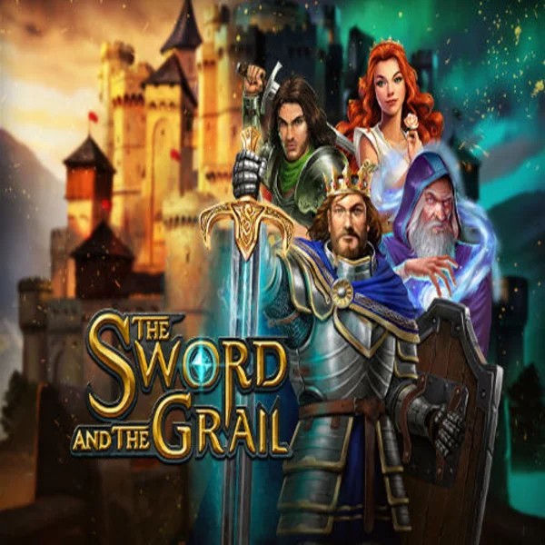 The Sword and the Grail slot logo by Play'n GO at Paradise Play Casino